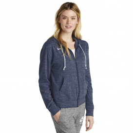 Nike CN9402 Ladies Gym Vintage Full-Zip Hoodie - Team Navy