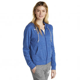 Nike CN9402 Ladies Gym Vintage Full-Zip Hoodie - Team Royal