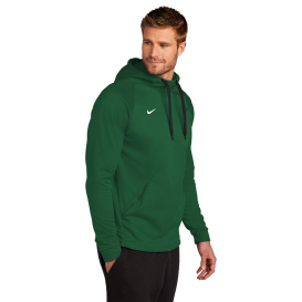 Nike CN9473 Therma-FIT Pullover Fleece Hoodie - Team Dark Green