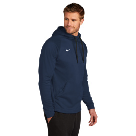 Nike CN9473 Therma-FIT Pullover Fleece Hoodie - Team Navy