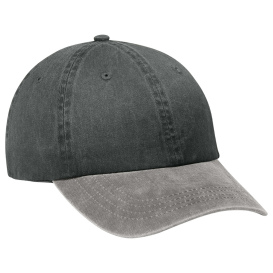 Port Authority CP83 Two-Tone Pigment-Dyed Cap - Black/Pebble