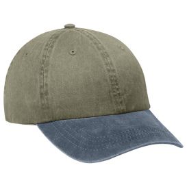 Port Authority CP83 Two-Tone Pigment-Dyed Cap - Khaki/Navy
