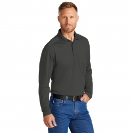 CornerStone CS418LS Select Lightweight Snag-Proof Long Sleeve Polo - Charcoal