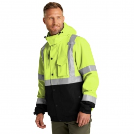 CornerStone CSJ501 Type R Class 3 Waterproof Insulated Ripstop Bomber Jacket - Yellow/Lime