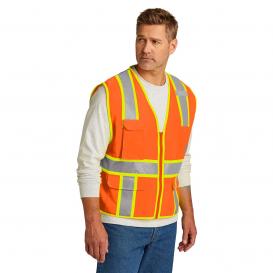 CornerStone CSV105 ANSI 107 Class 2 Surveyor Zippered Two-Tone Vest ...