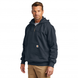 Carhartt 100617 Rain Defender Paxton Heavyweight Hooded Zip Mock Sweatshirt - New Navy