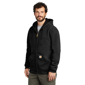 Carhartt 100632 Rain Defender Rutland Thermal-Lined Hooded Zip-Front Sweatshirt - Black