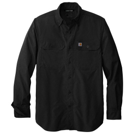 Carhartt 105291 Force Solid Long Sleeve Shirt - Black | Full Source