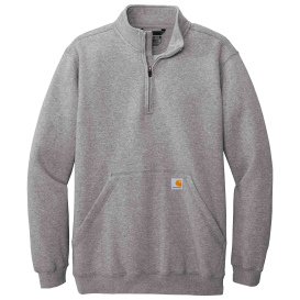 Carhartt 105294 Midweight 1/4-Zip Mock Neck Sweatshirt - Heather Grey