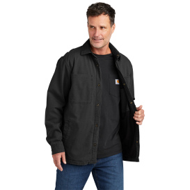 Carhartt 105532 Rugged Flex Fleece-Lined Shirt Jac - Black