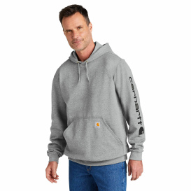 Carhartt K288 Middleweight Hooded Logo Sweatshirt - Heather Grey