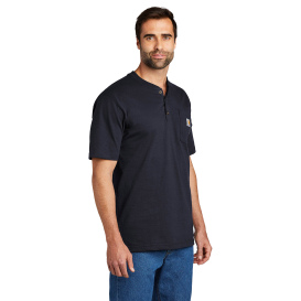 Carhartt K84 Workwear Short Sleeve Henley T-Shirt - Navy