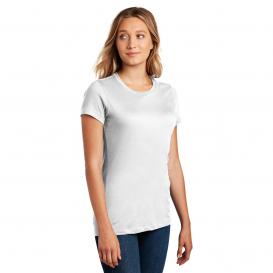 District DM104L Ladies Perfect Weight Crew Tee - Bright White
