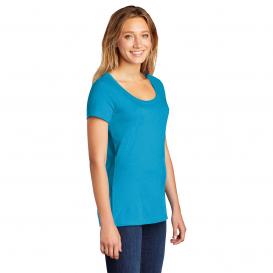 District DM106L Women's Perfect Weight Scoop Neck Tee - Bright Turquoise
