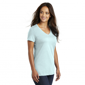 District DM1170L Women\'s Perfect Weight V-Neck Tee - Seaglass Blue
