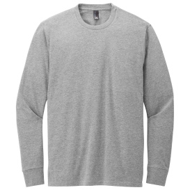 District DT109 Perfect Blend CVC Long Sleeve Tee - Light Heather Grey