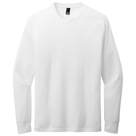 District DT109 Perfect Blend CVC Long Sleeve Tee - White
