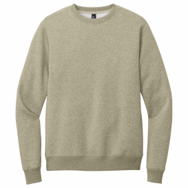 District DT1106 Perfect Weight Fleece Crew - Heathered Latte