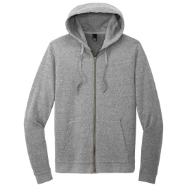 District DT1302 Perfect Tri Fleece Full-Zip Hoodie - Grey Frost