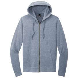 District DT1302 Perfect Tri Fleece Full-Zip Hoodie - Navy Frost
