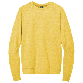 District DT1304 Perfect Tri Fleece Crewneck Sweatshirt - Ochre Yellow Heather