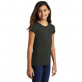 District DT130YG Girls Perfect Tri Tee - Black Frost