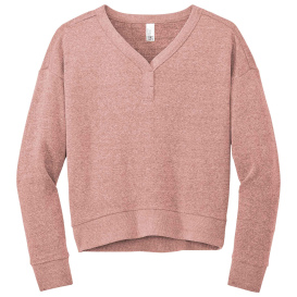 District DT1312 Perfect Tri Fleece Crewneck Sweatshirt - Blush Frost