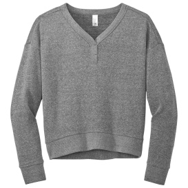 District DT1312 Perfect Tri Fleece Crewneck Sweatshirt - Heathered Charcoal