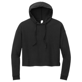 District DT1390L Women\'s Perfect Tri Midi Long Sleeve Hoodie - Black