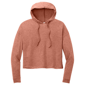 District DT1390L Women\'s Perfect Tri Midi Long Sleeve Hoodie - Desert Rose Heather