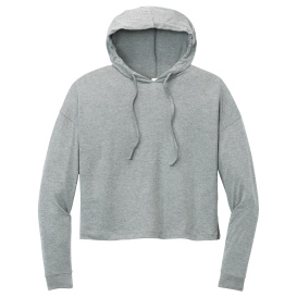 District DT1390L Women's Perfect Tri Midi Long Sleeve Hoodie - Grey Frost