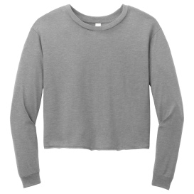 District DT141 Women\'s Perfect Tri Midi Long Sleeve Tee - Grey Frost