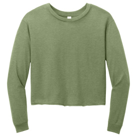 District DT141 Women\'s Perfect Tri Midi Long Sleeve Tee - Military Green Frost