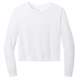 District DT141 Women\'s Perfect Tri Midi Long Sleeve Tee - White