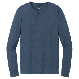 District DT145 Perfect Tri Long Sleeve Henley - Navy Frost | Full Source