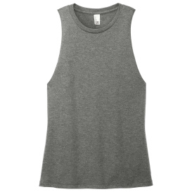 District DT153 Women's Perfect Tri Muscle Tank - Heathered Charcoal