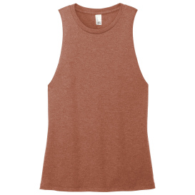 District DT153 Women\'s Perfect Tri Muscle Tank - Heathered Russet