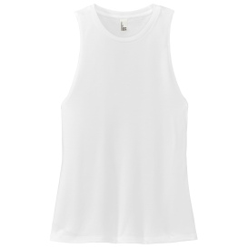 District DT153 Women's Perfect Tri Muscle Tank - White