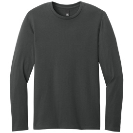 District DT185 Perfect Weight CVC Long Sleeve Tee - Charcoal