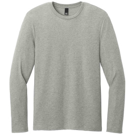 District DT185 Perfect Weight CVC Long Sleeve Tee - Light Heather Gray