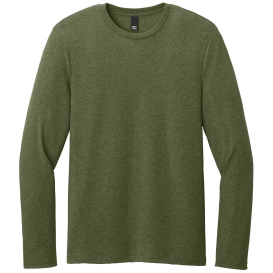 District DT185 Perfect Weight CVC Long Sleeve Tee - Military Green Heather