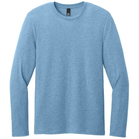 District DT185 Perfect Weight CVC Long Sleeve Tee - Tundra Blue Heather