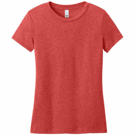 District DT188 Ladies Perfect Weight CVC Tee - Geranium Heather