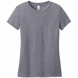 District DT188 Ladies Perfect Weight CVC Tee - Graphite Heather
