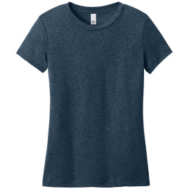 District DT188 Ladies Perfect Weight CVC Tee - Heathered Navy