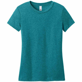 District DT188 Ladies Perfect Weight CVC Tee - Heathered Teal