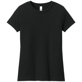 District DT188 Ladies Perfect Weight CVC Tee - Jet Black Heather