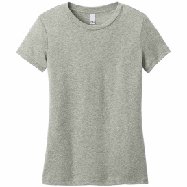 District DT188 Ladies Perfect Weight CVC Tee - Light Heather Gray