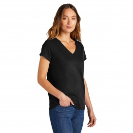 District DT5002 Women\'s The Concert Tee V-Neck - Black