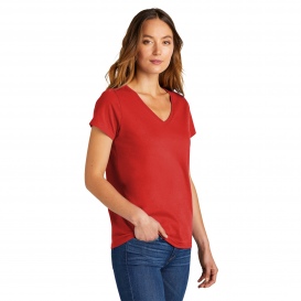 District DT5002 Women\'s The Concert Tee V-Neck - New Red